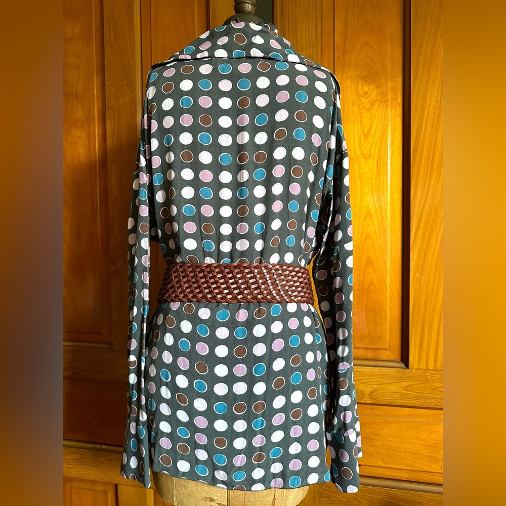 Marni silk designer top made in Italy sz medium to large polka dot print - Picture 5 of 8